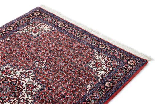 Surface texture of New Bijar rug with natural Wool and intricate pattern
