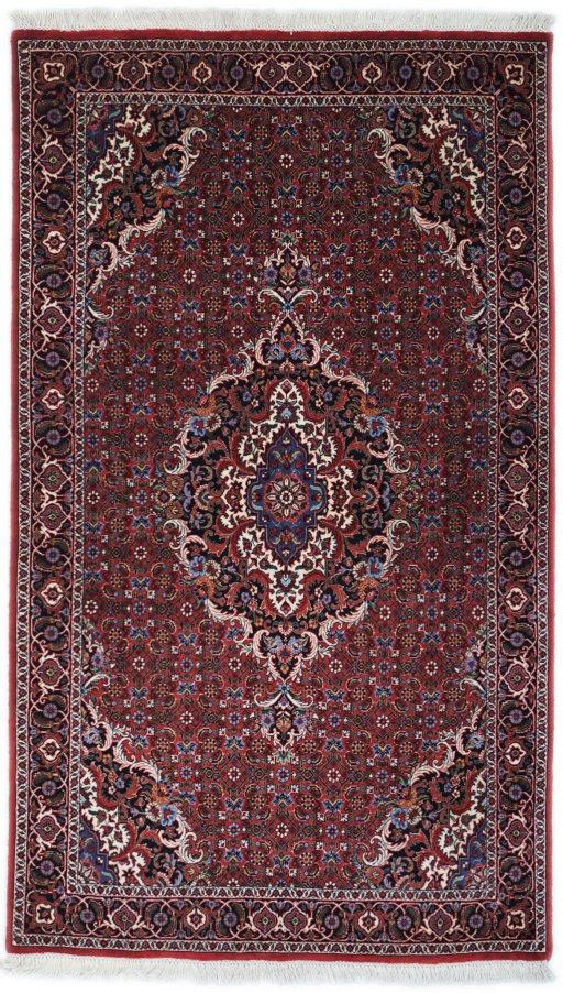 Full view of New Bijar rug from Iran / Persia, 190 × 112 cm in Multi Color tones
