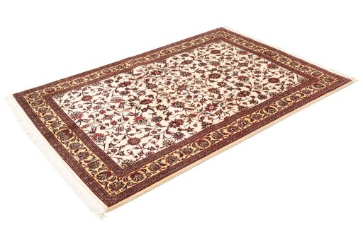 Close-up detail of New Bijar rug from Iran / Persia showing Wool weave