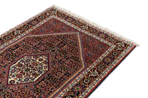 Surface texture of New Bijar rug with natural Wool and intricate pattern
