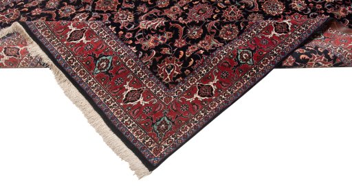 Surface texture of New Bijar rug with natural Wool and intricate pattern