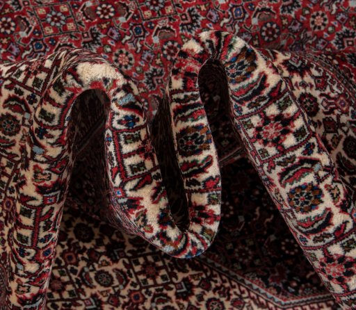 Central medallion detail of New Bijar rug from Iran / Persia