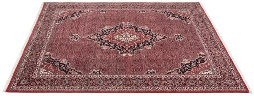 Close-up detail of New Bijar rug from Iran / Persia showing Wool weave