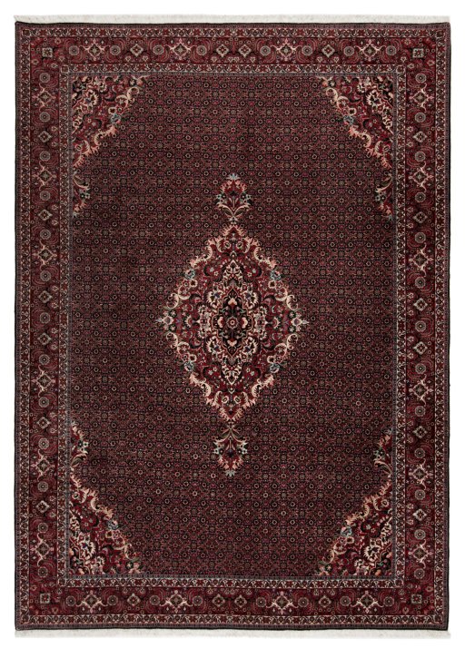 Full view of New Bijar rug from Iran / Persia, 360 × 260 cm in Blue tones