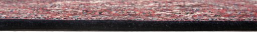 Corner detail of New Bijar rug showing border pattern and Wool pile