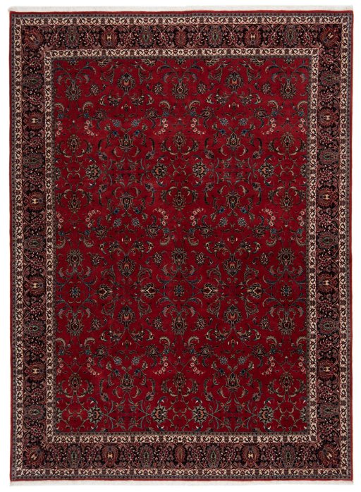 Full view of New Bijar rug from Iran / Persia, 345 × 255 cm in Red tones