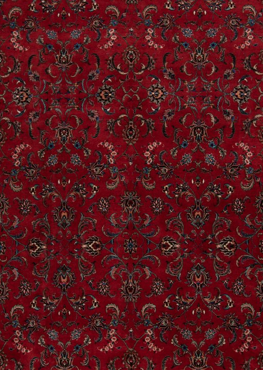 Surface texture of New Bijar rug with natural Wool and intricate pattern