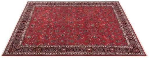 Close-up detail of New Bijar rug from Iran / Persia showing Wool weave