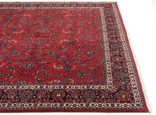 Full view of New Bijar rug from Iran / Persia, 345 × 255 cm in Red tones