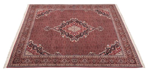 Close-up detail of New Bijar rug from Iran / Persia showing Wool weave