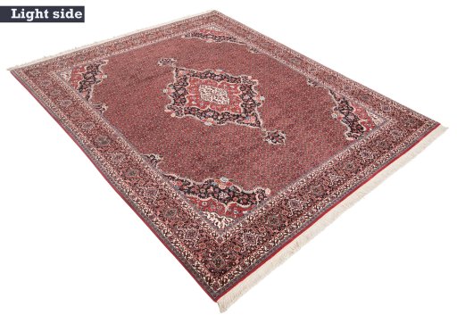 Full view of New Bijar rug from Iran / Persia, 312 × 253 cm in Multi Color tones