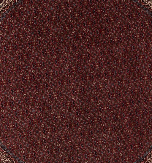 Close-up detail of New Bijar rug from Iran / Persia showing Wool weave