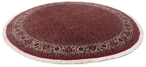 Full view of New Bijar rug from Iran / Persia, 247 × 247 cm in Red tones