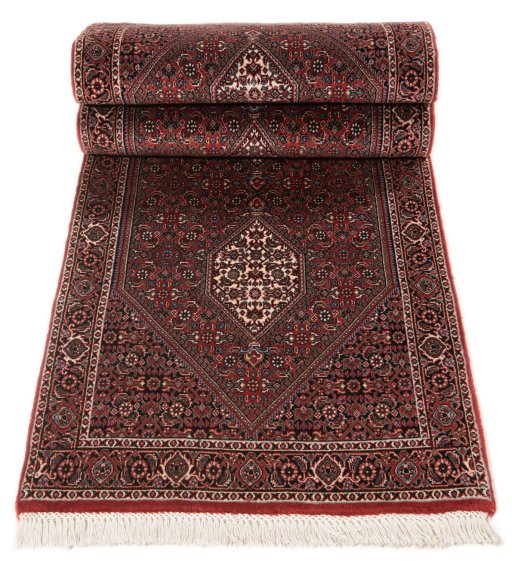 Surface texture of New Bijar rug with natural Wool and intricate pattern