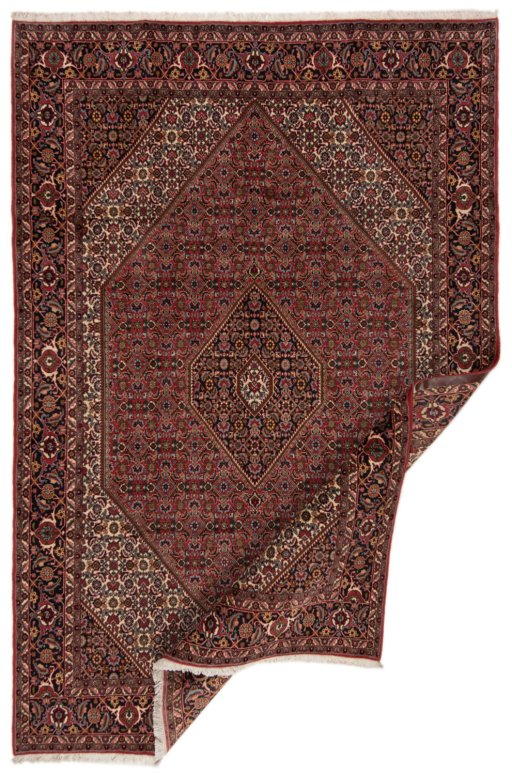 Central medallion detail of New Bijar rug from Iran / Persia