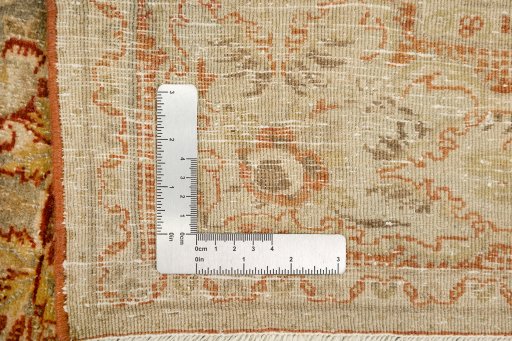 Full view of 1930s Ghazvin rug from Iran / Persia, 231 × 137 cm in Gray tones
