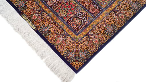 Central medallion detail of New Ghom rug from Iran / Persia
