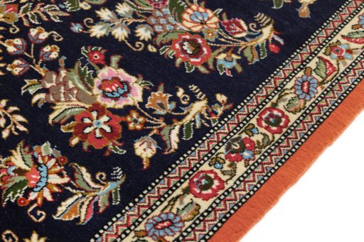 Central medallion detail of 1990s Ghom rug from Iran / Persia