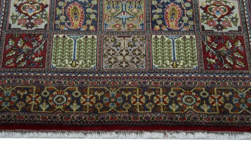 Central medallion detail of 2000s Ghom rug from Iran / Persia
