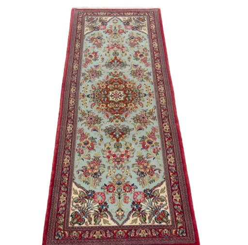 Surface texture of New Ghom rug with natural Cork and intricate pattern