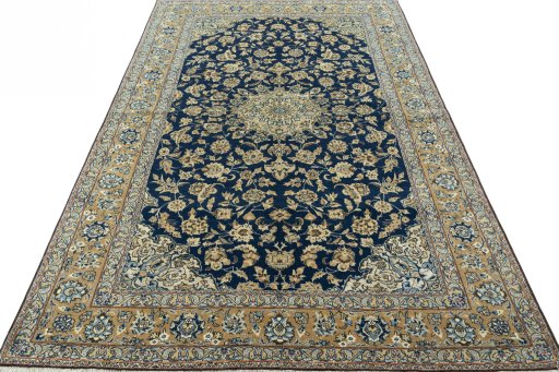 Surface texture of 1950s Ghom rug with natural Cork and intricate pattern