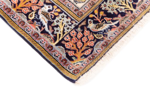 Central medallion detail of 2000s Ghom rug from Iran / Persia