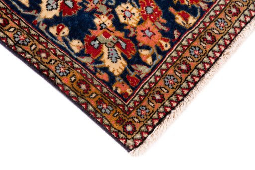 Central medallion detail of 1972s Ghom rug from Iran / Persia