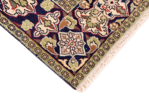 Central medallion detail of 1979s Ghom rug from Iran / Persia