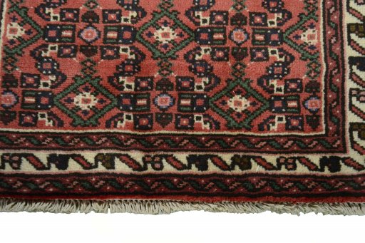 Central medallion detail of 2000s Hoseinabad rug from Iran / Persia