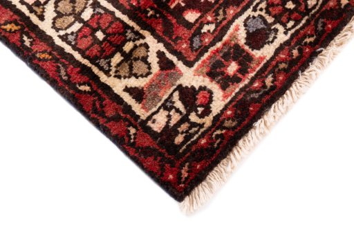 Central medallion detail of 1975s Hoseinabad rug from Iran / Persia