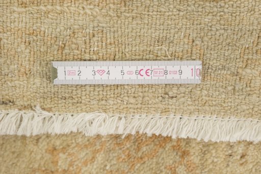 Full view of New Isfahan rug from Iran / Persia, 280 × 198 cm in Cream tones