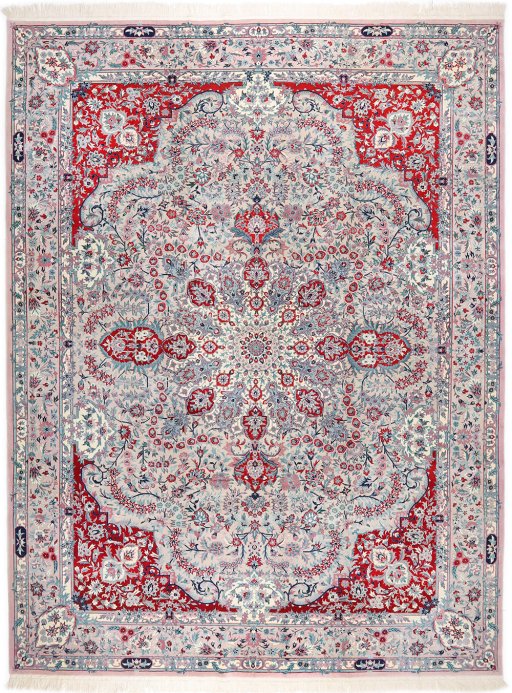 Full view of New Isfahan rug from China, 365 × 274 cm in Pink tones