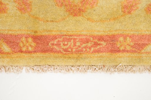 Full view of New Isfahan rug from Iran / Persia, 300 × 195 cm in Green tones