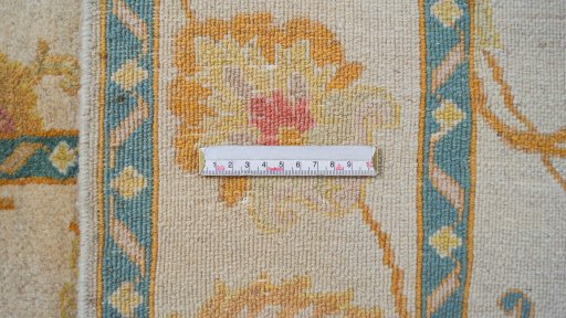 Full view of New Isfahan rug from Iran / Persia, 200 × 152 cm in Cream tones
