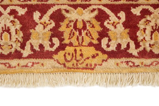 Central medallion detail of New Isfahan rug from Iran / Persia
