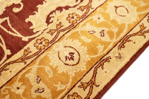 Central medallion detail of New Isfahan rug from Iran / Persia