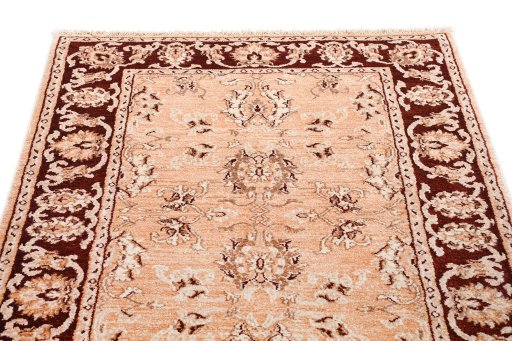 Surface texture of New Isfahan rug with natural Wool and intricate pattern