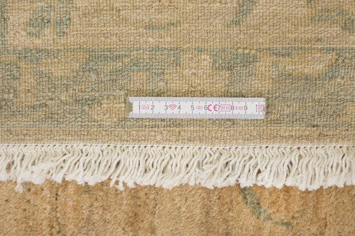 Full view of New Isfahan rug from Iran / Persia, 273 × 167 cm in Beige tones