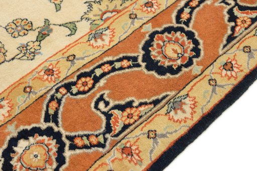 Central medallion detail of New Isfahan rug from Iran / Persia