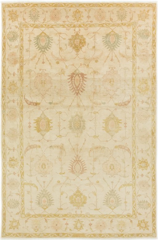 Full view of New Isfahan rug from Iran / Persia, 375 × 250 cm in Blue tones