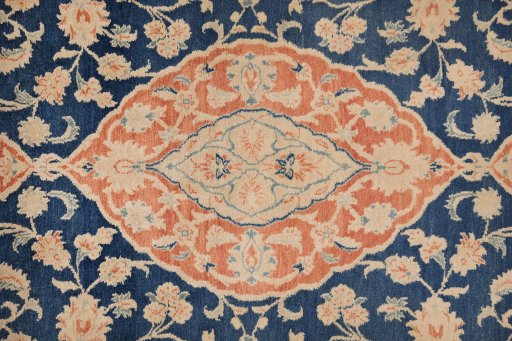 Central medallion detail of New Isfahan rug from Iran / Persia