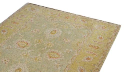Surface texture of New Isfahan rug with natural Wool and intricate pattern