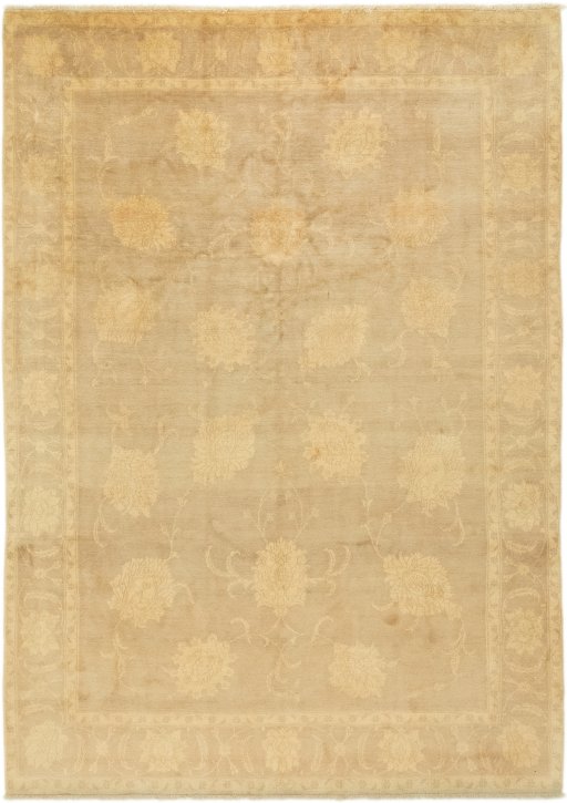 Full view of New Isfahan rug from Iran / Persia, 351 × 247 cm in Brown tones