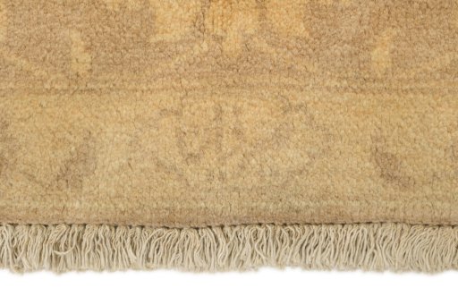 Close-up detail of New Isfahan rug from Iran / Persia showing Wool weave