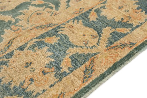 Central medallion detail of New Isfahan rug from Iran / Persia
