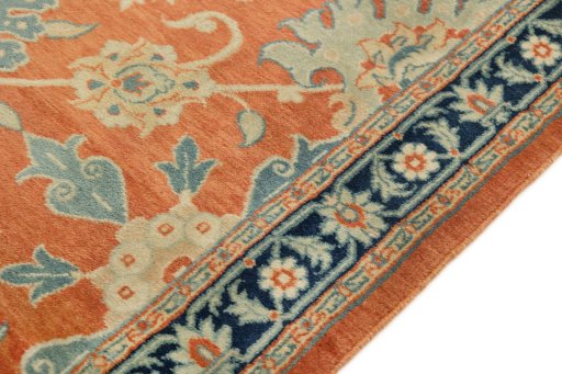 Central medallion detail of 1980s Isfahan rug from Iran / Persia