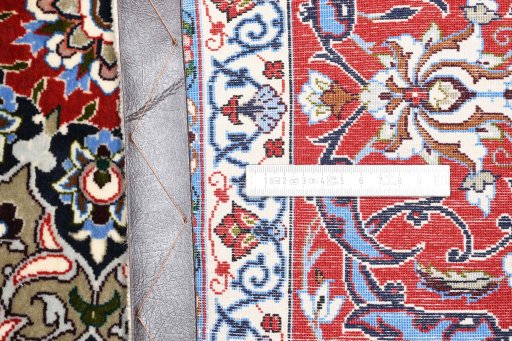 Surface texture of New Isfahan rug with natural Cork and intricate pattern
