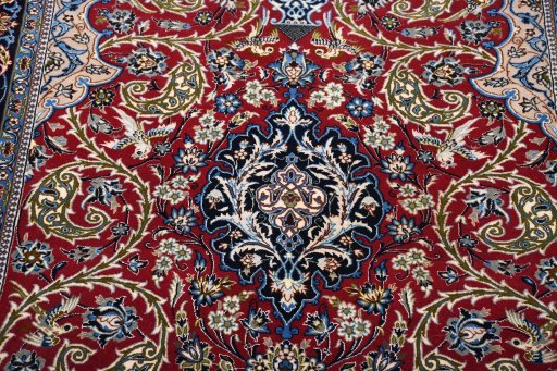 Surface texture of New Isfahan rug with natural Cork and intricate pattern