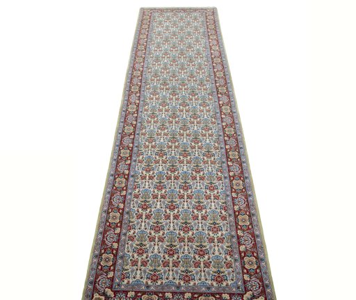 Surface texture of New Isfahan rug with natural Cork and intricate pattern