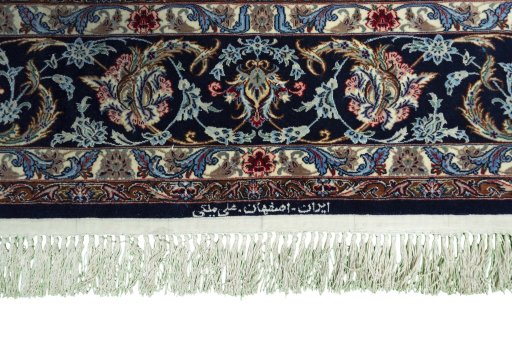 Central medallion detail of New Isfahan rug from Iran / Persia